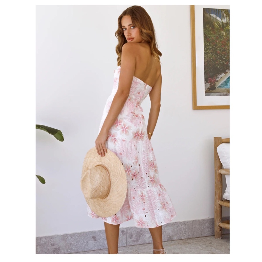 Hello Molly Dedicated to the Sun Tube Top Midi Sun Dress Small NWT - Picture 5 of 8